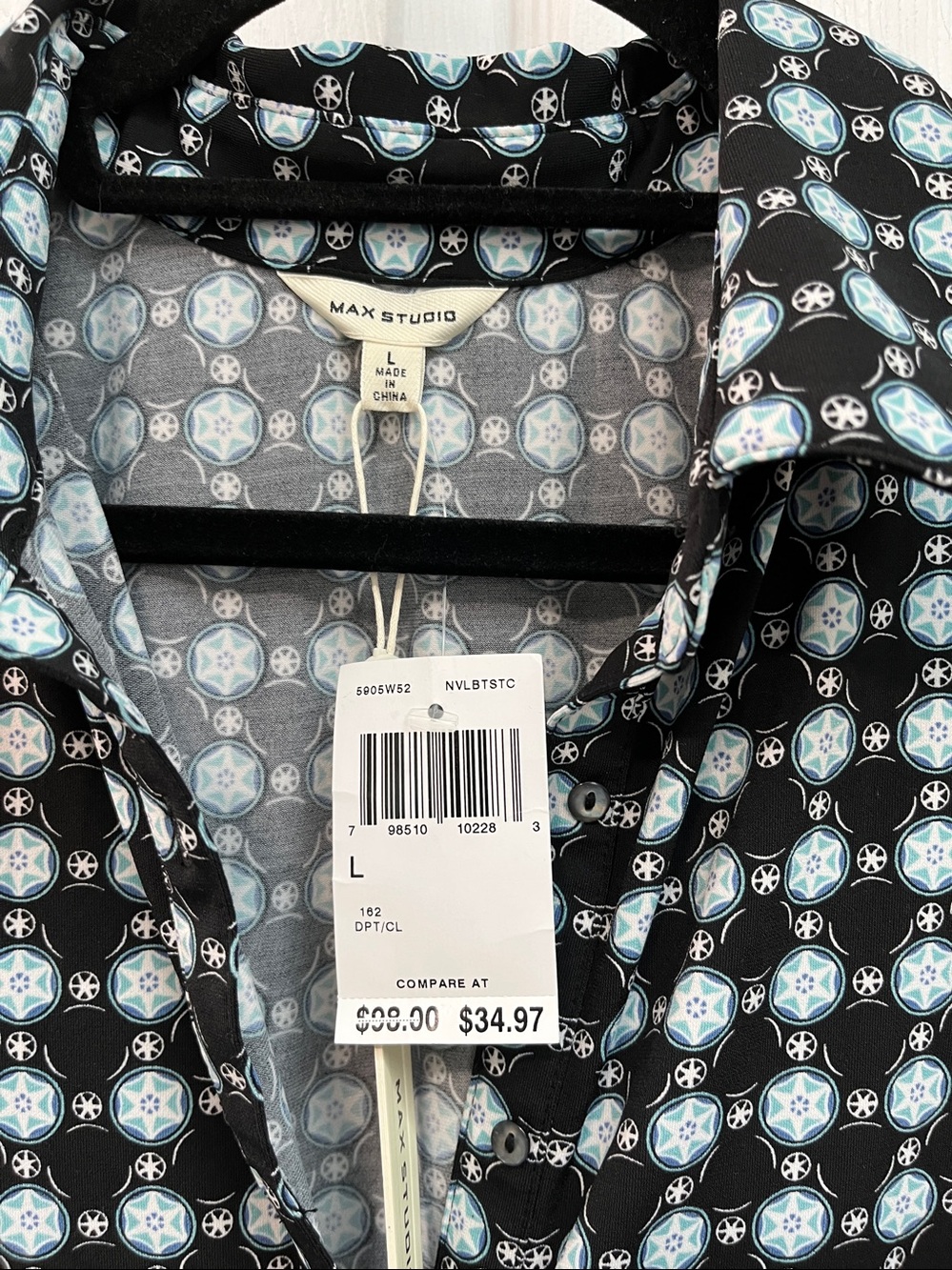 Max Studio Shirt Dress size L     NWT - Picture 7 of 8
